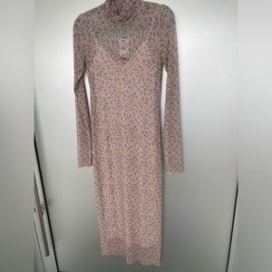 AFRM NWT Shailene Blush Spring ditsy Maxi Dress M